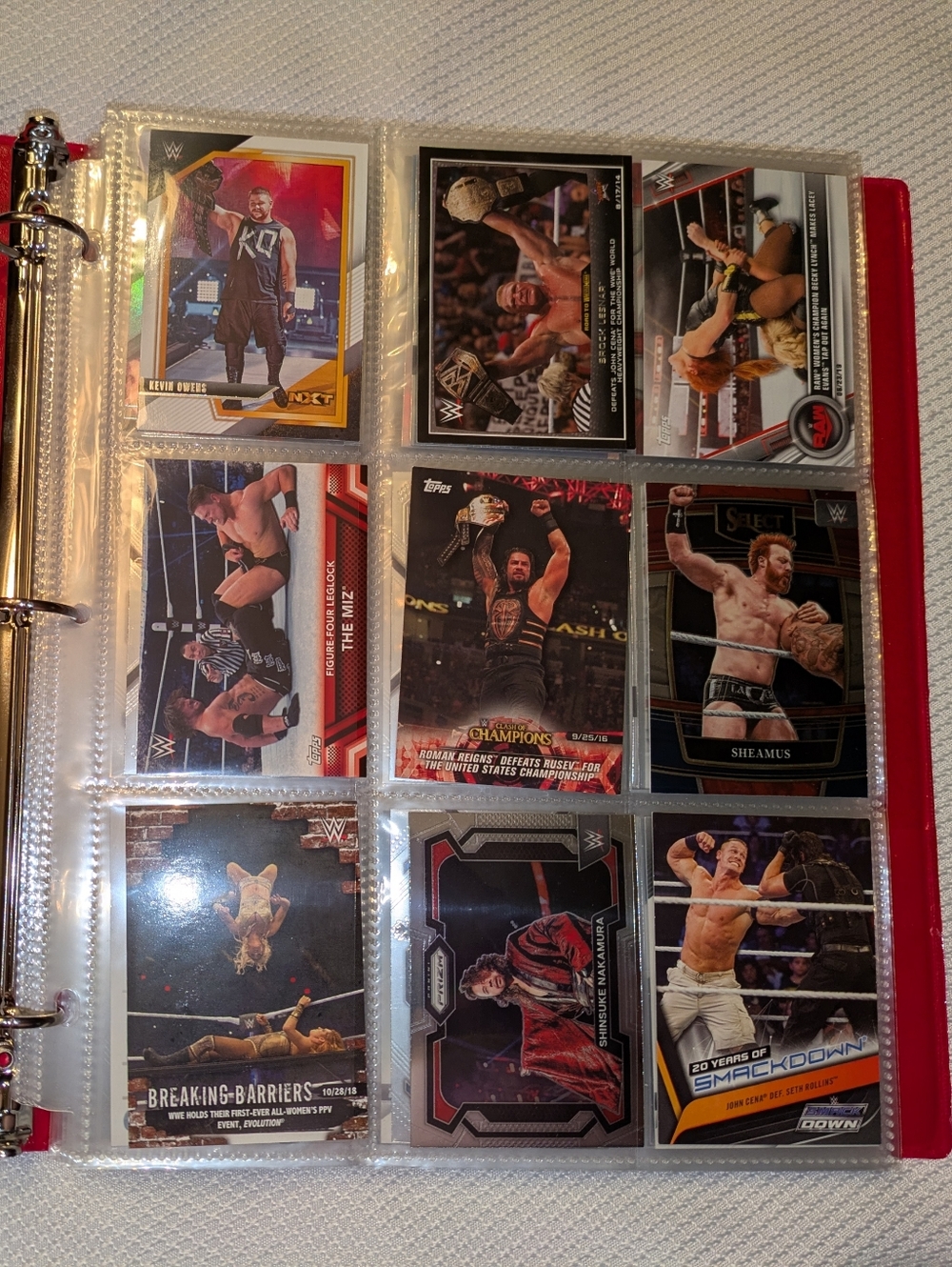 WWE Wrestling Trading Cards Binder Collection 🏆 100 WWE Wrestling Card Lot
